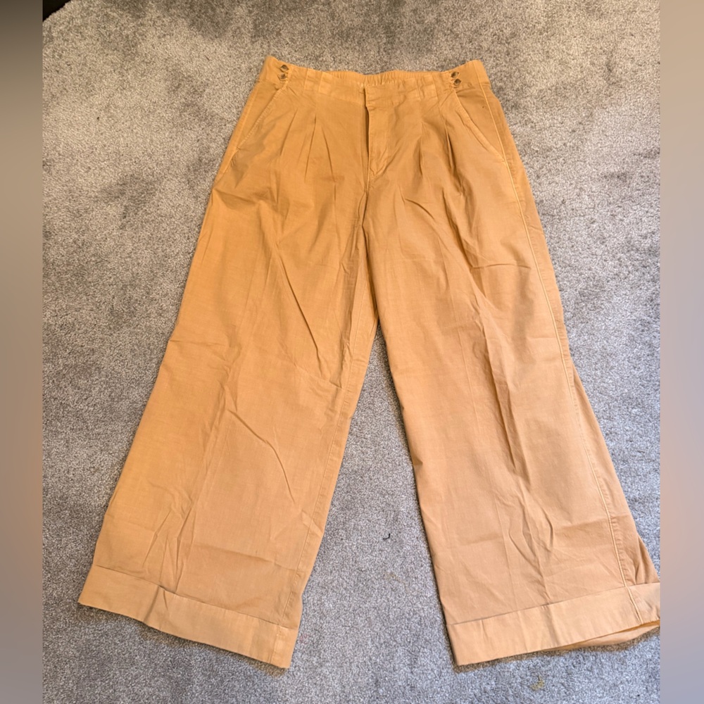 American Eagle Outfitters Stretch Wide Leg Khaki Pants Sz: 12